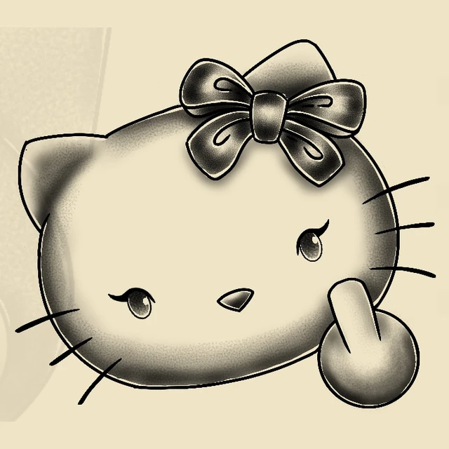 Kitty rebelle, flash tatouage