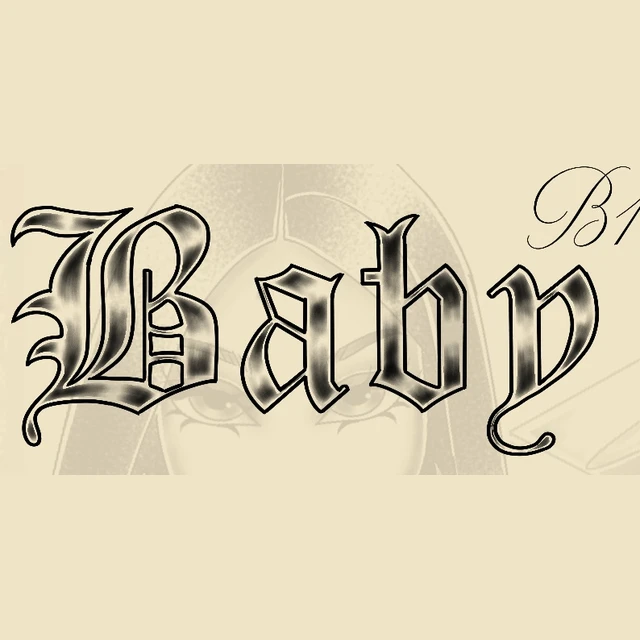 Baby gothique, flash tatouage