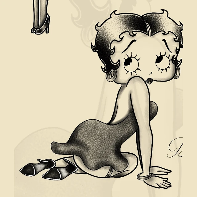 Betty de dos, flash tatouage