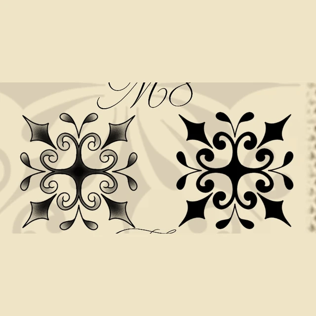 Matching ornement 10, flash tatouage