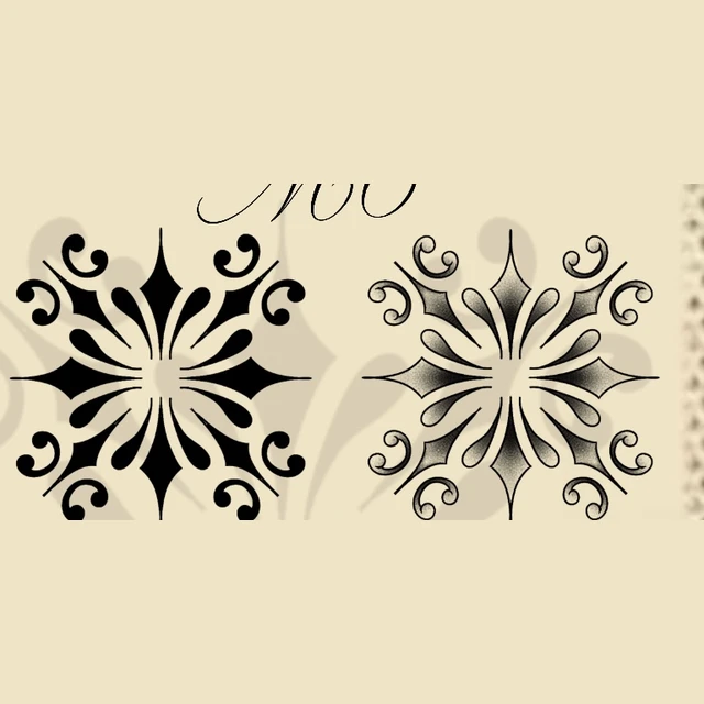 Matching ornement 8, flash tatouage