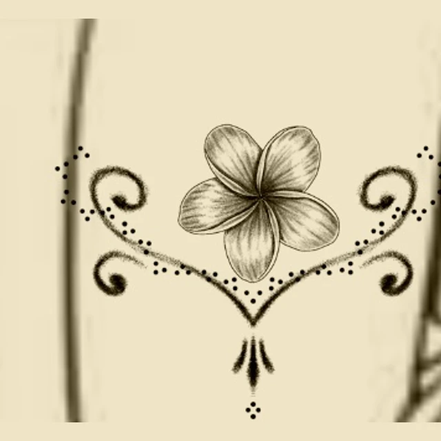 Fleur & arabesques, flash tatouage