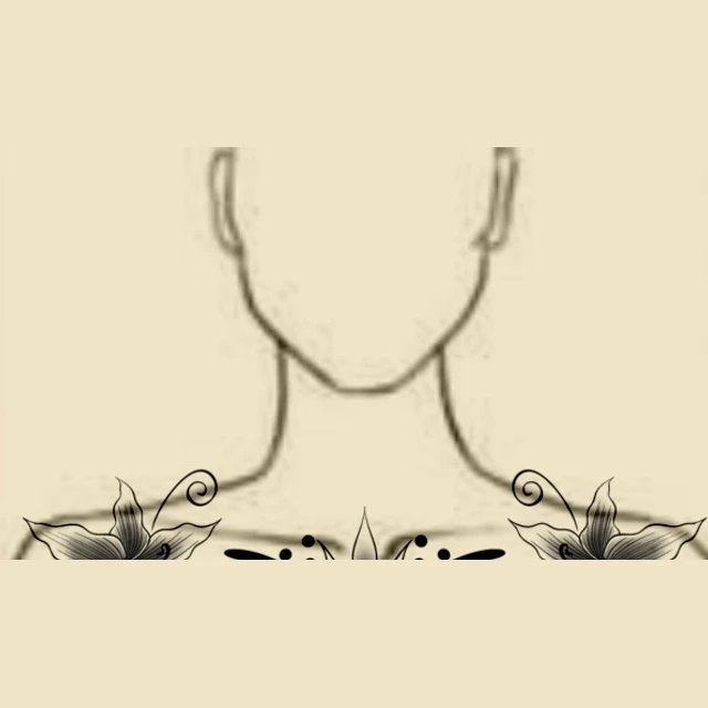 Fleurs de clavicule, flash tatouage