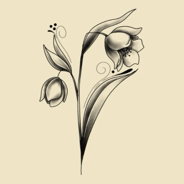 Perce-neige, flash tatouage