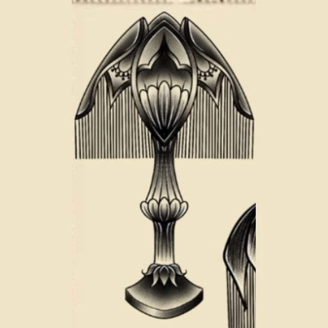 Lampe à franges 1, flash tatouage