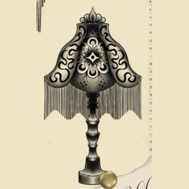 Lampe à franges 3, flash tatouage