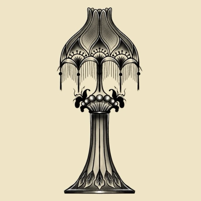 Lampe gothique, flash tatouage