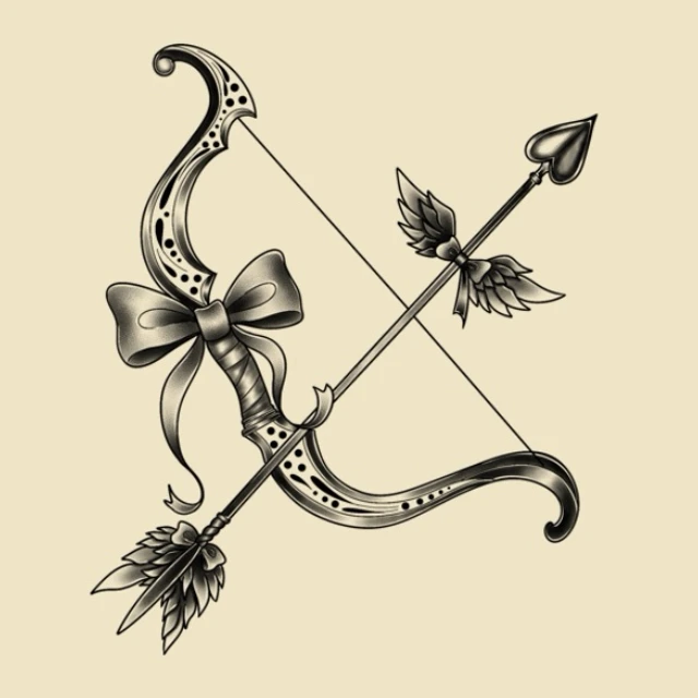 Arc de Cupidon, flash tatouage