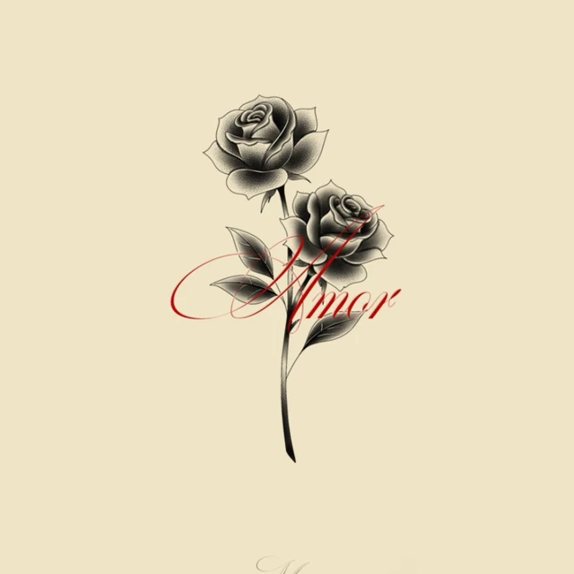 Roses Amor, flash tatouage