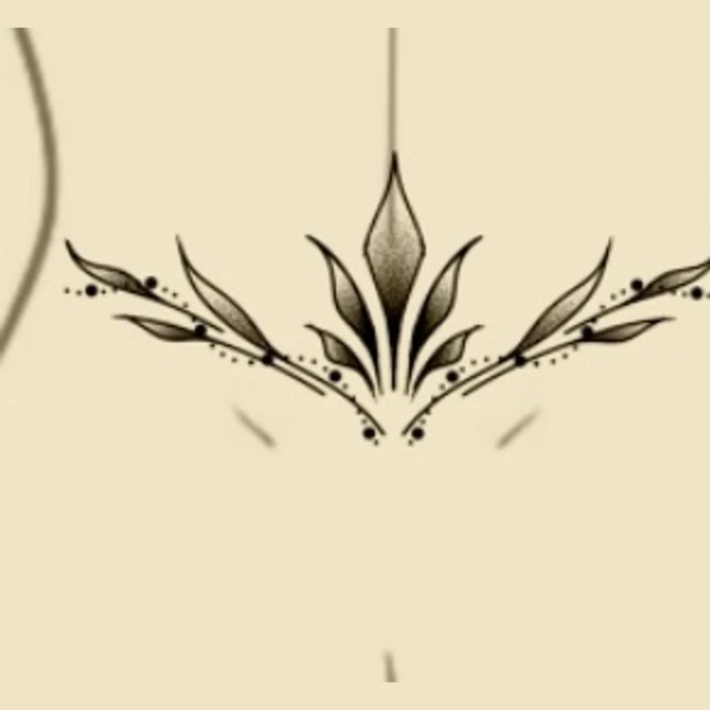Ornement lombaire, flash tatouage